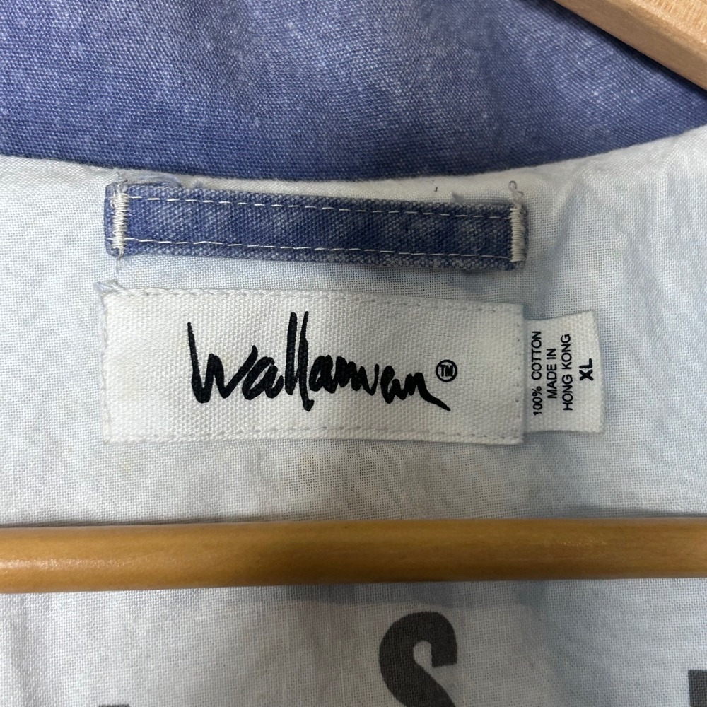 Wallamwan Jacket Size XL Mens Denim Long Duster Coat Indigo Blue Western Style - Picture 4 of 15